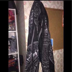 Black deer designed scarf for winter & fall wrap